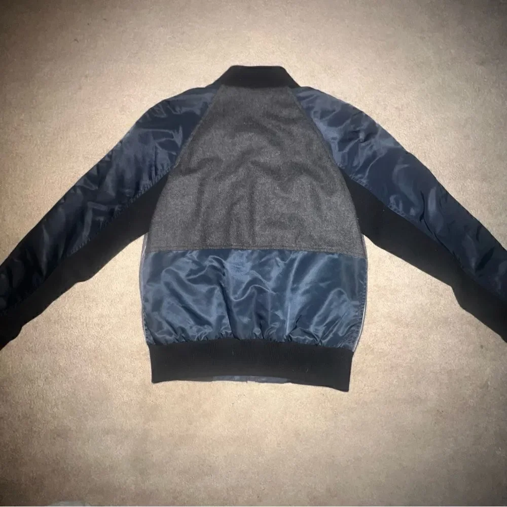 J Crew Pinstripe Bomber Jacket - Sz XS - Picture 10 of 15